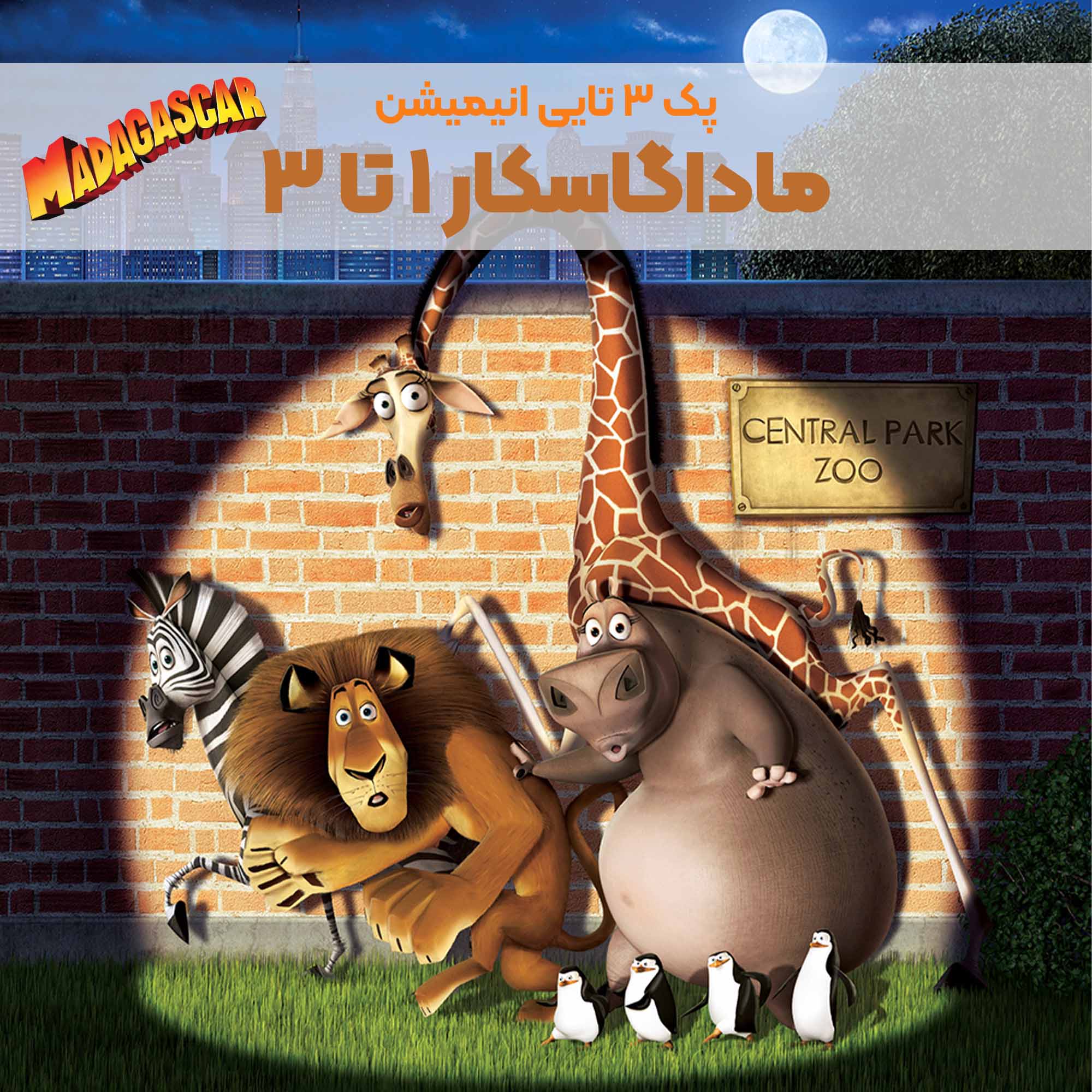 AP004-A پک انیمیشن ماداگاسکار ۱ تا ۳ | Madagascar - Image 1